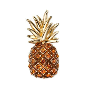Pineapple Gold Brown Brooch